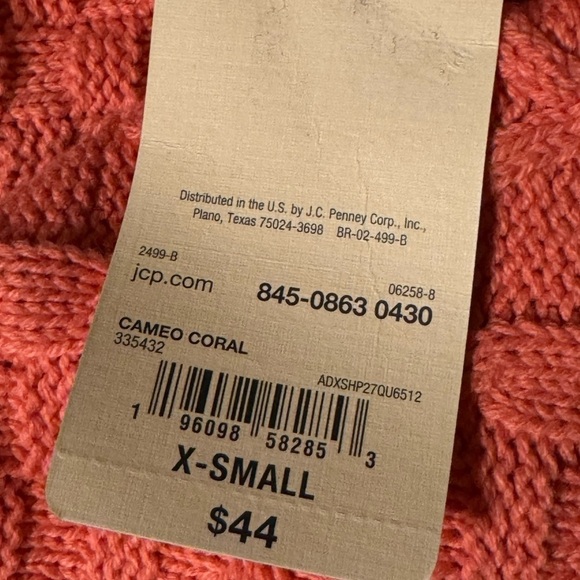 St Johns Bay Cotton Cable Knit Sweater XS - Picture 8 of 8